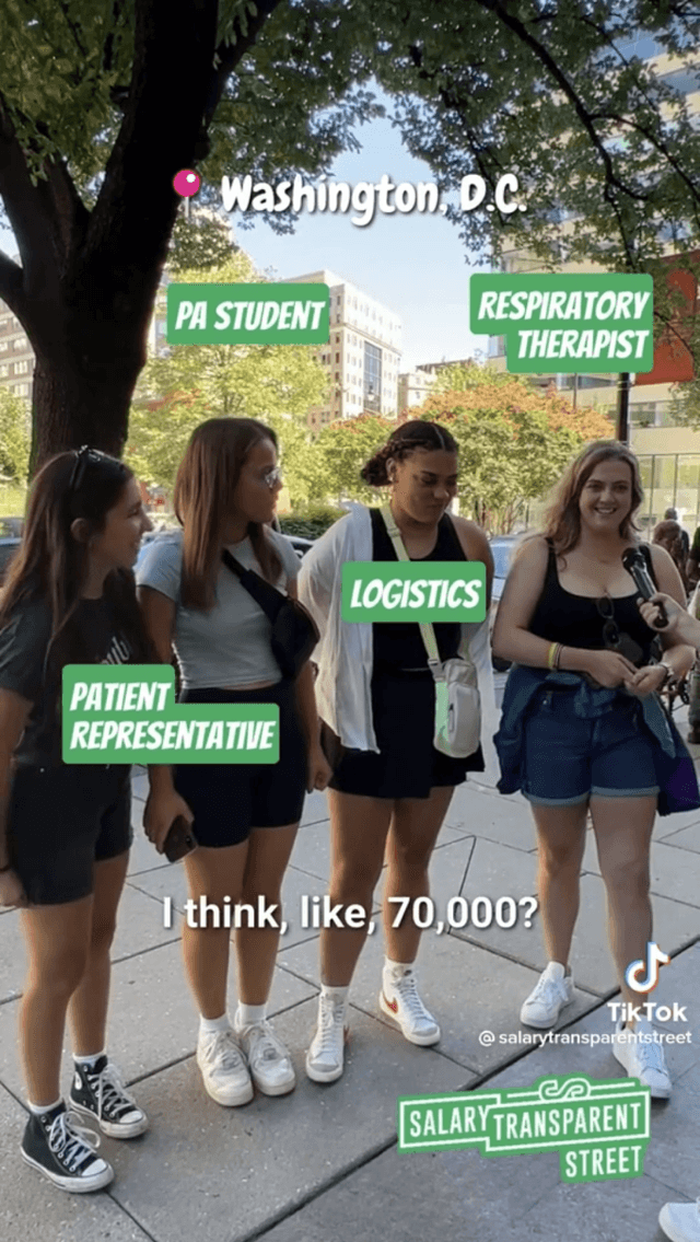 Salary Transparent Street Tiktok video